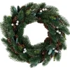 Online Green Pine, Pinecone with Berries Artificial Christmas Wreath, 14", Unlit Unlit