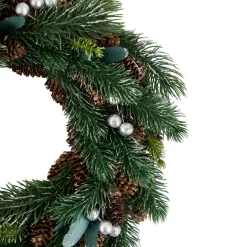 Online Green Pine, Pinecone with Berries Artificial Christmas Wreath, 14