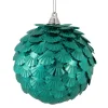 Outlet Green Sequin Layered Christmas Ball Ornament 4" (100mm) Glass