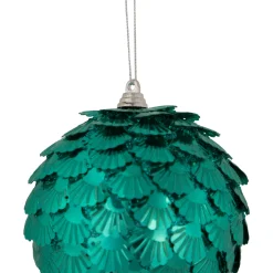 Outlet Green Sequin Layered Christmas Ball Ornament 4