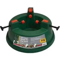Outlet Green Wide Mouth Simple Set Live Christmas Tree Stand - Holds Trees up to 6ft Metal|Plastic