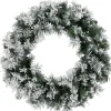 Best Heavily Flocked Pine Artificial Christmas Wreath - 24" - Unlit Unlit