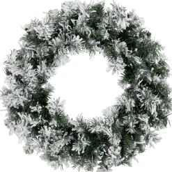 Best Heavily Flocked Pine Artificial Christmas Wreath - 24" - Unlit Unlit