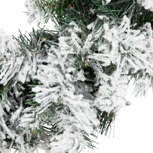 Best Heavily Flocked Pine Artificial Christmas Wreath - 24" - Unlit Unlit