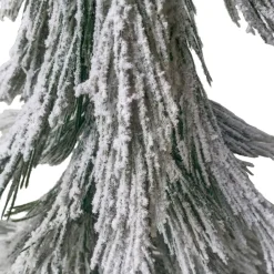 New Heavily Flocked Pine Sprig Artificial Christmas Tree - 47" Flocked