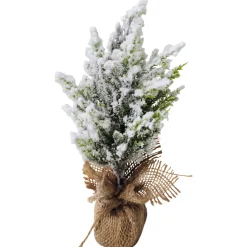 Online Heavily Flocked Pine Tree in Burlap Base Christmas Decoration - 9.5" Trees