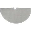 Clearance Hexagon Quilted Pattern Christmas Tree Skirt - 18" - Off-White Cloth|Metal