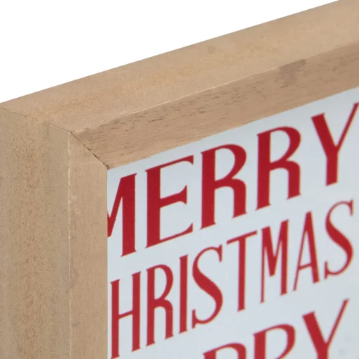 Outlet Holiday Slogans Wooden Christmas Plaques - 8" - Red and White - Set of 2 Wall