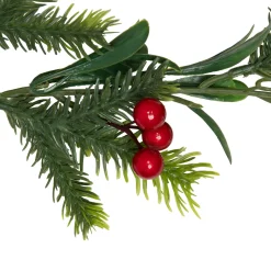 Holly Berries and Pine Artificial Christmas Garland - 6' - Unlit Pre Decorated