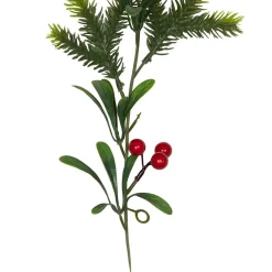 Holly Berries and Pine Artificial Christmas Garland - 6' - Unlit Pre Decorated