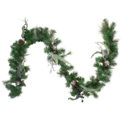 Online Iced Pine and Blueberries Artificial Christmas Garland - 6' x 12" - Unlit Unlit
