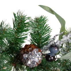 Online Iced Pine and Blueberries Artificial Christmas Garland - 6' x 12" - Unlit Unlit
