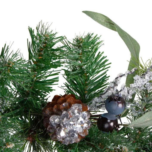 Online Iced Pine and Blueberries Artificial Christmas Garland - 6' x 12" - Unlit Unlit