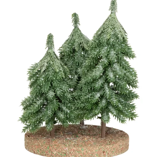 Sale Icy Downswept Pine Trio of Trees Christmas Decoration - 8" - Unlit Trees
