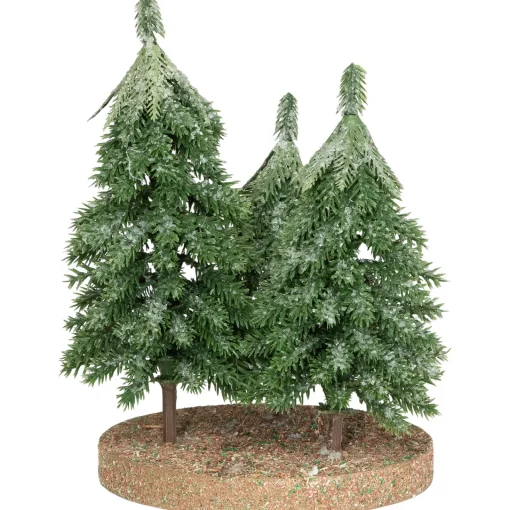 Sale Icy Downswept Pine Trio of Trees Christmas Decoration - 8" - Unlit Trees