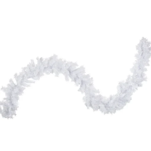 Online Icy White Iridescent Spruce Artificial Christmas Garland - 9' x 10" - Unlit Colorful