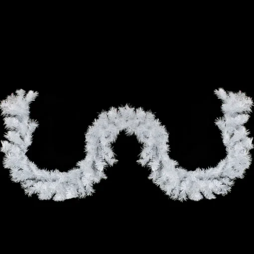 Online Icy White Iridescent Spruce Artificial Christmas Garland - 9' x 10" - Unlit Colorful