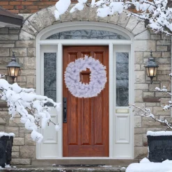 Clearance Icy White Iridescent Spruce Artificial Christmas Wreath - 36" - Unlit Unlit