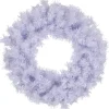 Outlet Icy White Iridescent Spruce Artificial Christmas Wreath, 24-Inch, Unlit Unlit