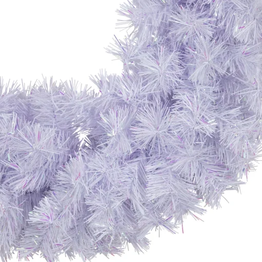 Outlet Icy White Iridescent Spruce Artificial Christmas Wreath, 24-Inch, Unlit Unlit