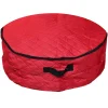 Clearance 2-in-1 Quilted Red Zip Up Christmas Garland and Wreath Storage Bag 36" Storage