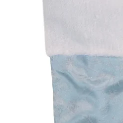 Outlet 20.5-Inch Blue and White Sheer Organza Christmas Stocking with Faux Fur Cuff Stockings
