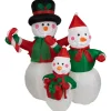 Best Inflatable Lighted Snowman Family Christmas Yard Art Decoration - 4' Inflatable