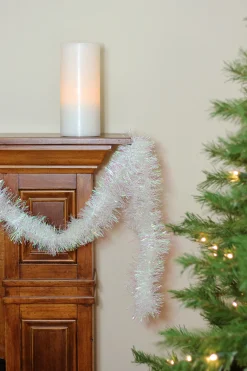 Best Iridescent Tinsel Commercial Christmas Garland - 50' x 4