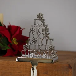 Sale It's Beginning to Look a Lot Like Christmas Metal Tree Stocking Holder - 6.5" Stocking Holders