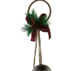 Online Jingle Bells with Plaid Bow Christmas Decoration - 20