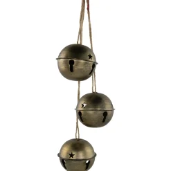 Sale Jingle Bells with Plaid Bow Hanging Christmas Decoration - 20