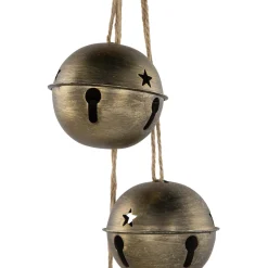 Sale Jingle Bells with Plaid Bow Hanging Christmas Decoration - 20