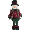 Clearance Jolly Plush Boy Snowman Christmas Figure - 25" - Red and Green Snowmen