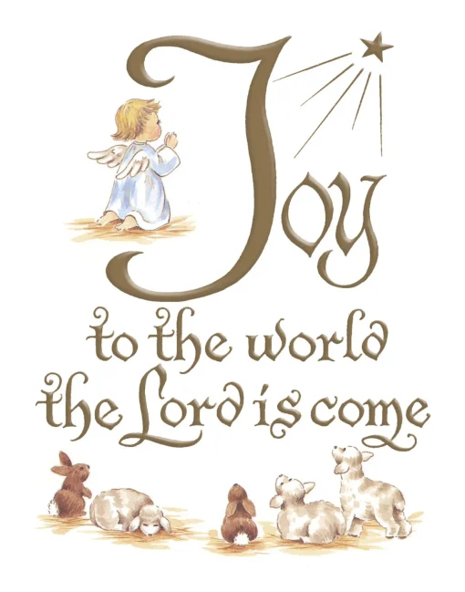 Clearance Joy To The World Religious Christmas Wall Decor Art Print Wall