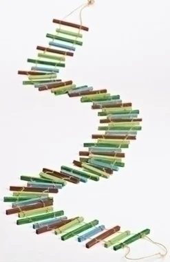 Hot Ladder Style Artificial Christmas Garland - 6' x 4.5" - Green and Blue - Unlit Unlit