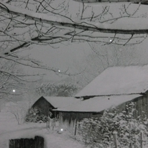 Best Large Fiber Optic Lighted Snowy Winter Cabin Canvas Wall Art 23.5" x 15.5" Door