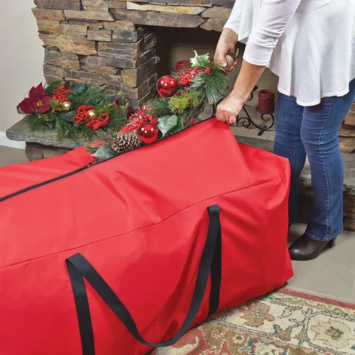 Discount Large Red Christmas Holiday Storage Bag Storage