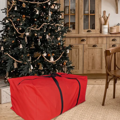 Discount Large Red Christmas Holiday Storage Bag Storage
