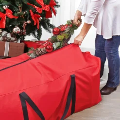 Discount Large Red Christmas Holiday Storage Bag Storage