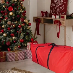 Discount Large Red Christmas Holiday Storage Bag Storage