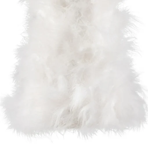 Online Layered Wispy Feather Cone Tree Christmas Decoration - 16" - Winter White Trees