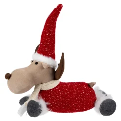 Best Laying Plush Moose Christmas Figure - 12