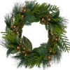 Discount Leaves, Berry and Cedar Artificial Christmas Wreath - 20-Inch, Unlit Pre Decorated