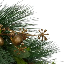 Discount Leaves, Berry and Cedar Artificial Christmas Wreath - 20-Inch, Unlit Pre Decorated