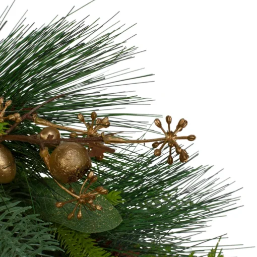 Discount Leaves, Berry and Cedar Artificial Christmas Wreath - 20-Inch, Unlit Pre Decorated