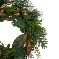 Discount Leaves, Berry and Cedar Artificial Christmas Wreath - 20-Inch, Unlit Pre Decorated
