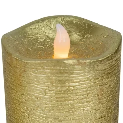 Outlet LED Brushed Flameless Christmas Pillar Candles - 8