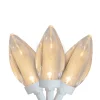 Outlet LED C9 Commercial Length Christmas Lights - Warm White - 41' White Wire - 100ct Commercial