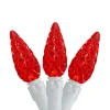 Hot LED C6 Faceted Christmas Lights - Red - 22.5' White Wire - 70ct C5 & C6 Lights