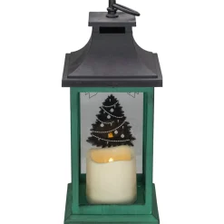 Sale LED Candle With Christmas Tree Lantern - 12